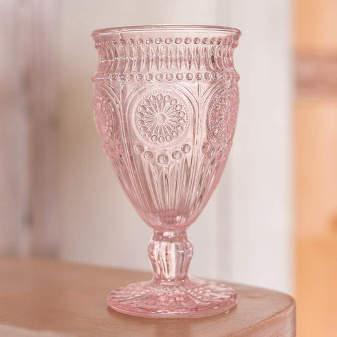 Vintage Inspired Pressed Glass Goblet
